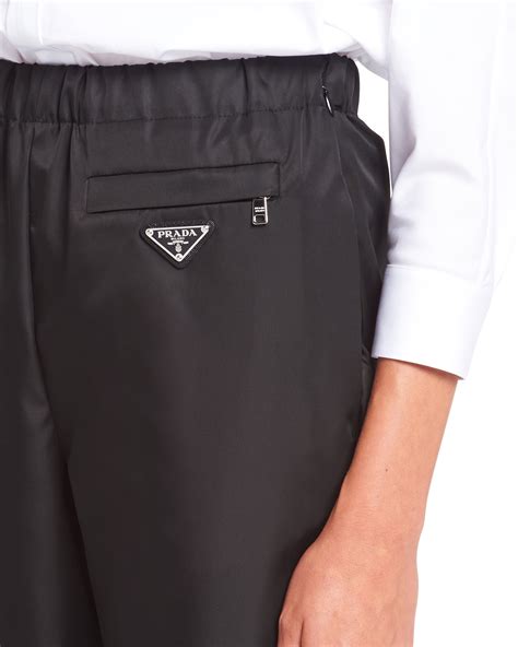 prada nylon shorts women|Prada gabardine nylon pants.